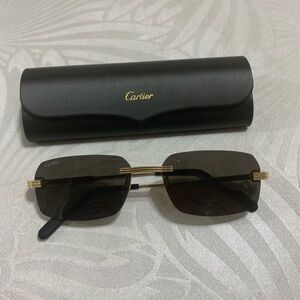 Cartier Black and Gold Sunglasses